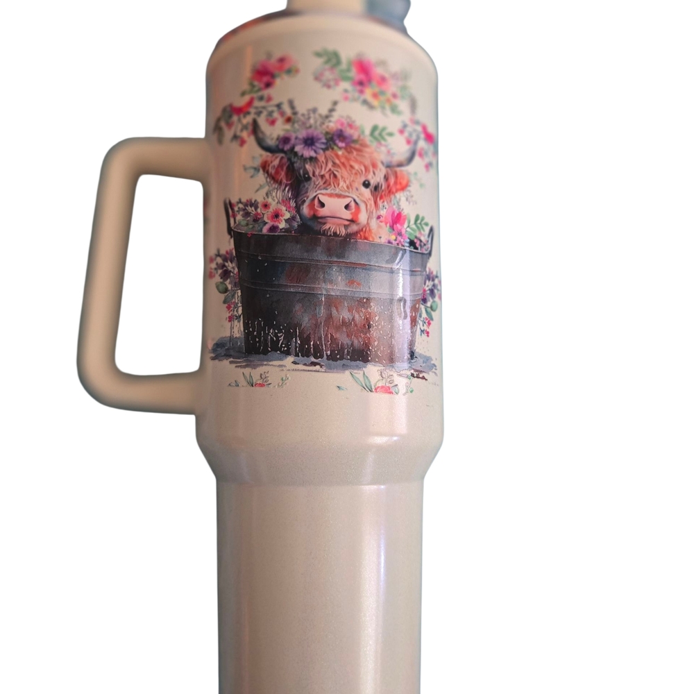 Cream Highland Cow Mug ~ Custom Made